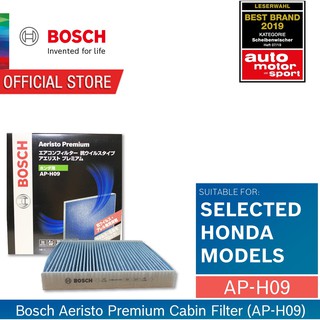 Bosch Aeristo Premium Cabin Filter (AP-H09) for Honda CR-Z, Fit, Fit Hybrid, Freed, Grace, Insight, Step WGN