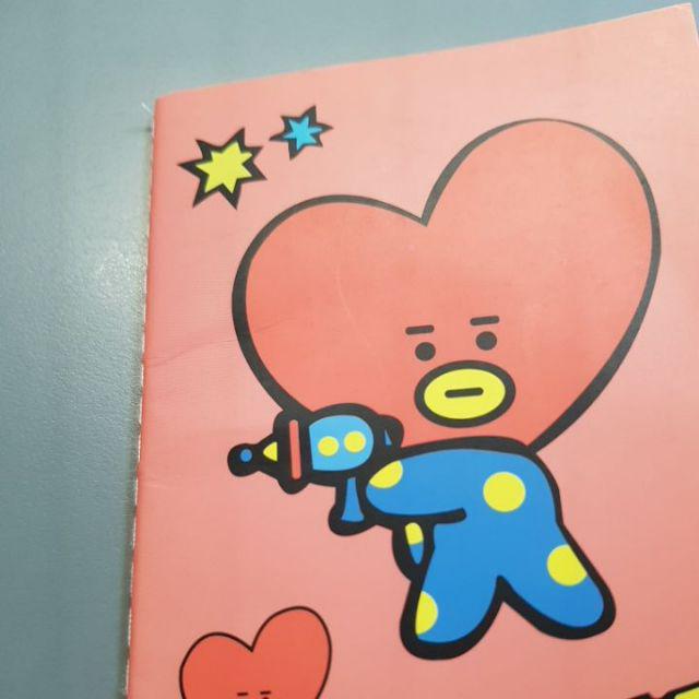 Kpop Bt21 Notebook Bts Bangtan Boys Diaries Mang Van Tata Rj Stationary Student Shopee Singapore