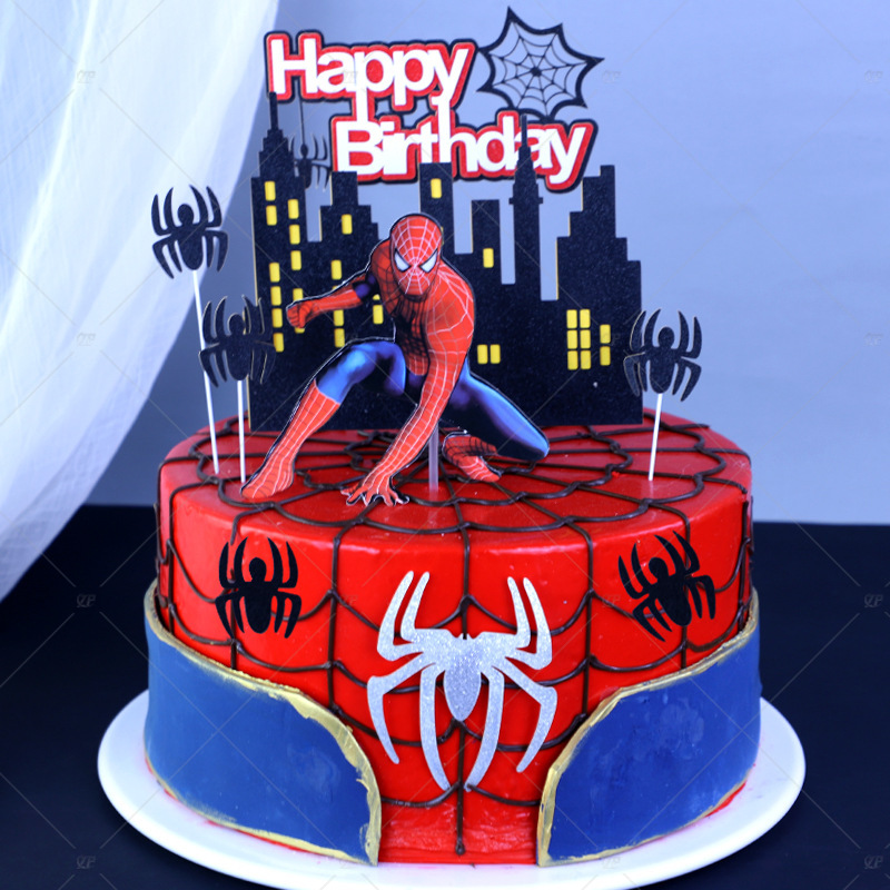 Design spiderman cake Birthday Cake