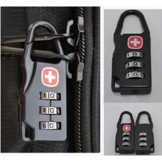 Alloy Safe Swiss Cross Symbol Combination Code Number Lock Padlock for Luggage