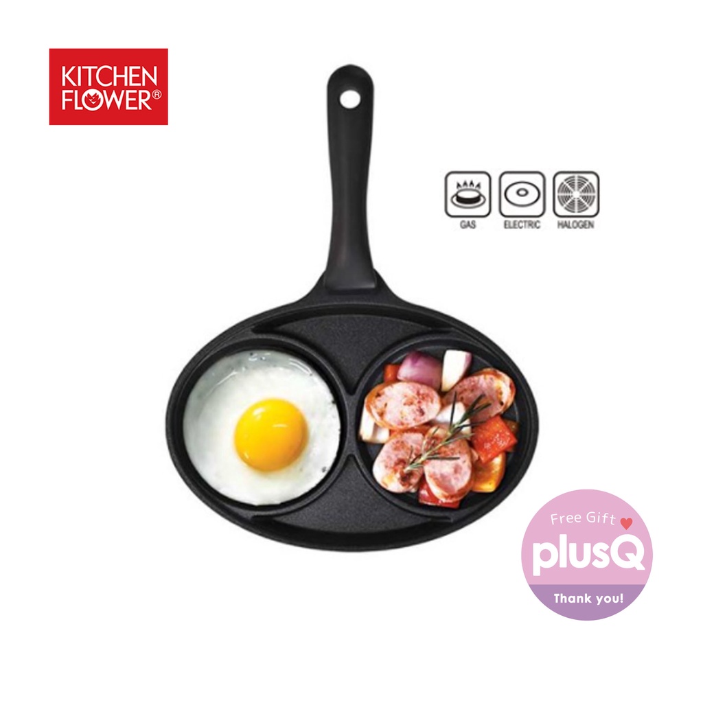 [KITCHEN FLOWER] 2 SPACES EGG PAN (20X14CM) Shopee Singapore