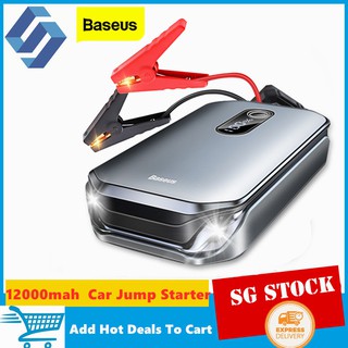 [Spoetry] Baseus 12000mAh Car Jump Starter Power Bank  3.5L/6L 1000A Car Booster Auto Vehicle Emergency Battery