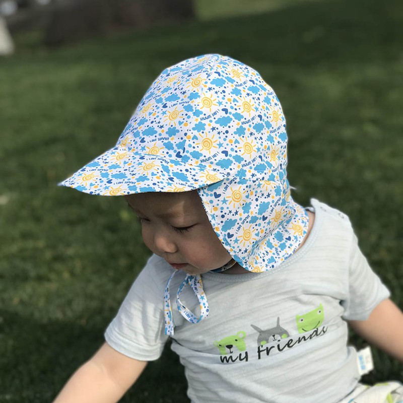 Cotton Flower Stripe Cap Summer Lace Baby Girls Flower Sun Visor Bucket Hat LC