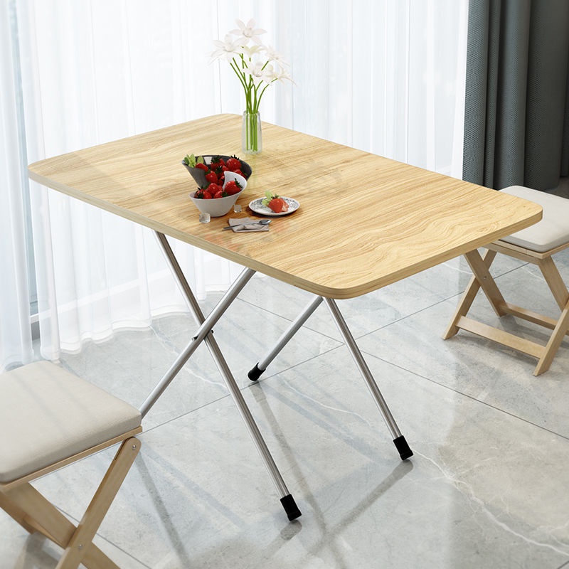 YOULITE Wooden Folding Table Set Foldable Computer Table Set Dining