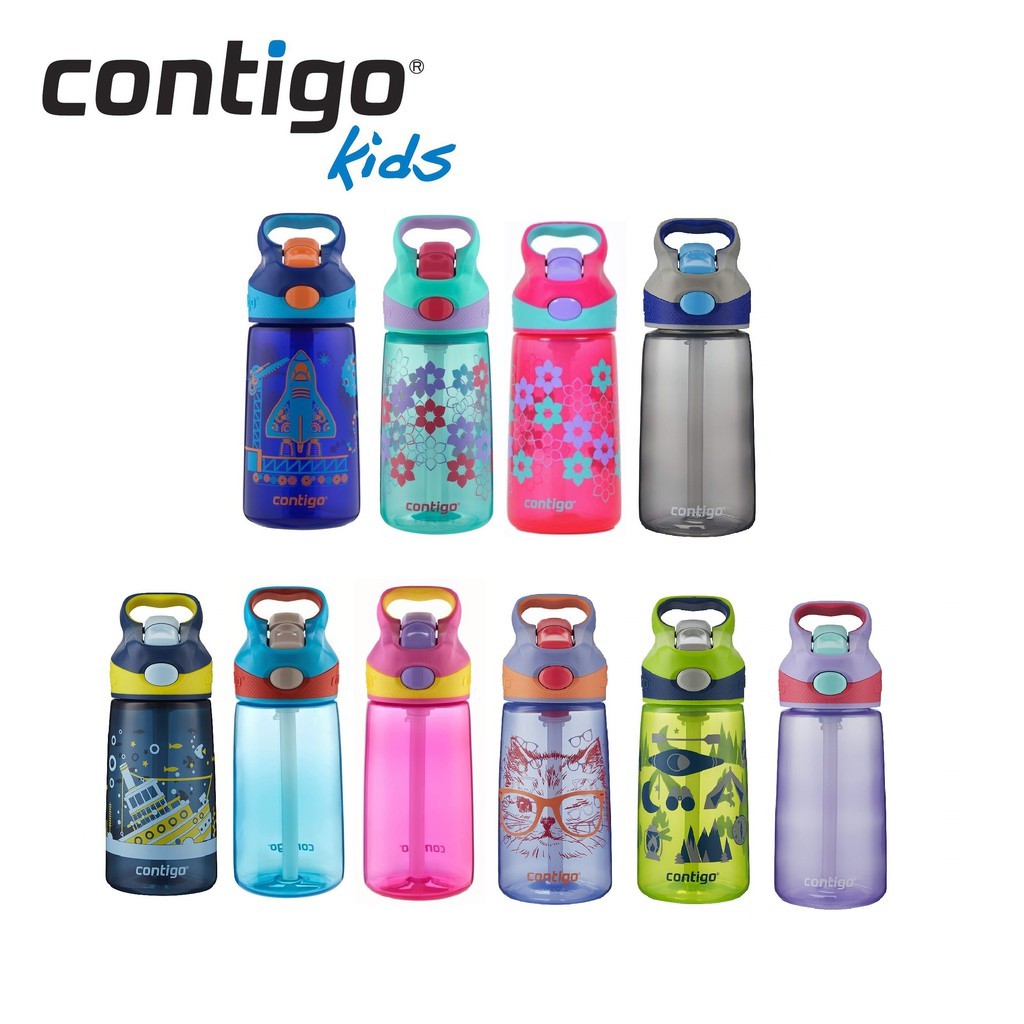 Contigo Kids Poppy Water Bottle with Autospout Lid & Straw - Blue - 20 fl oz