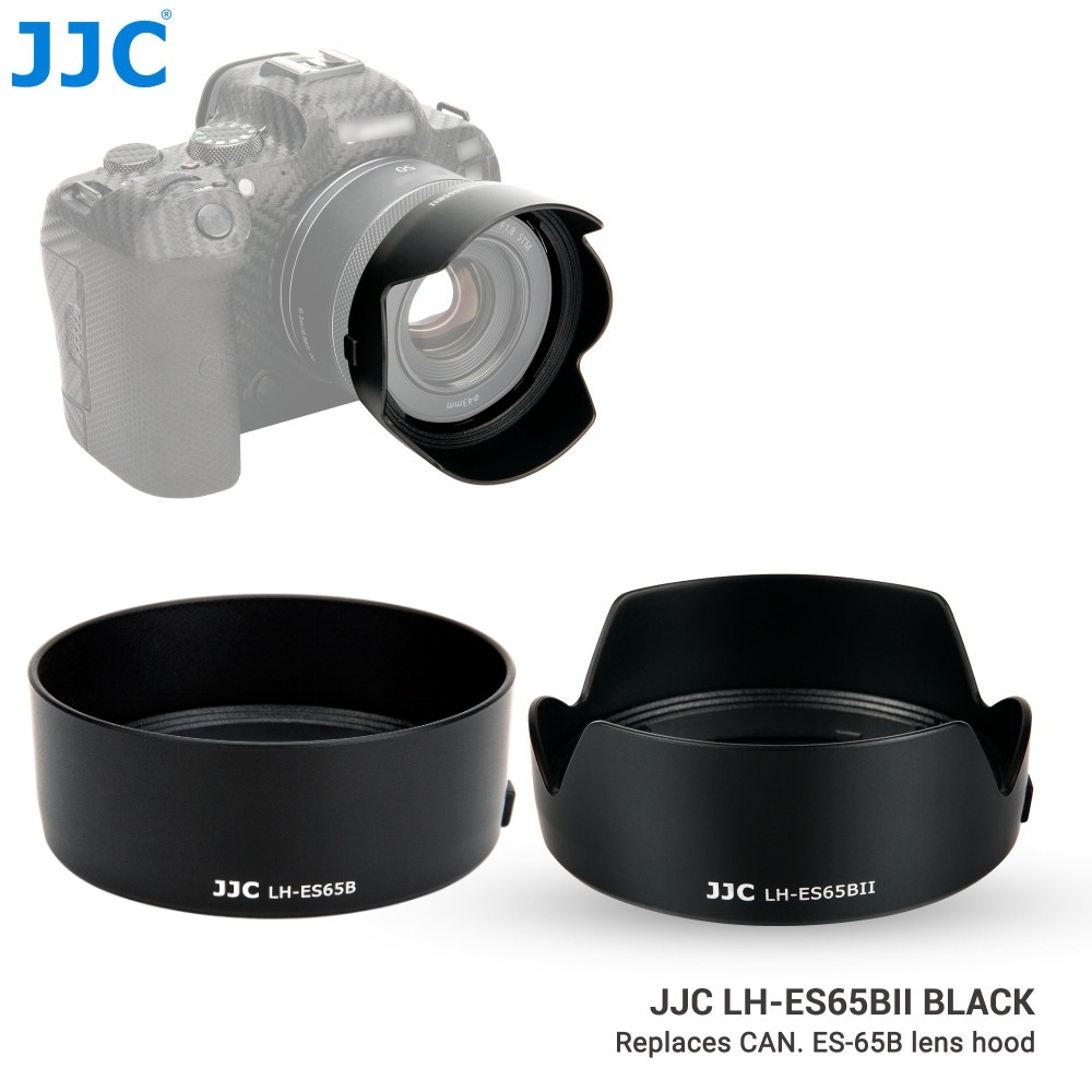 JJC ES65B Reversible Lens Hood Dedicated for Canon RF 50mm f/1.8 STM
