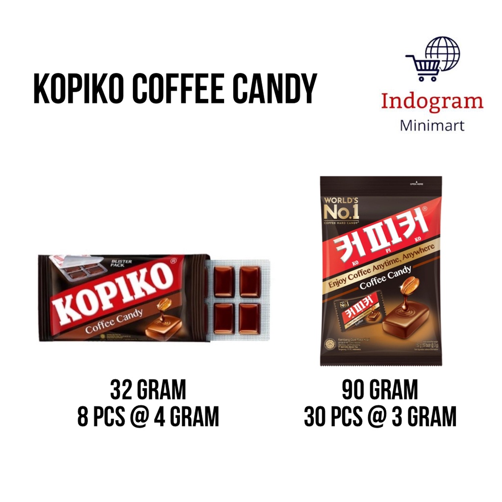 Kopiko Coffee Candy Blister Packs (8 pcs 4 gram x 2 packs) / Packet