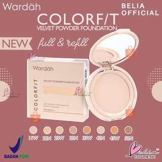 Belia WARDAH Colorfit Velvet Powder Foundation SPF 20 PA+++ 11g | Twc Compact Powder