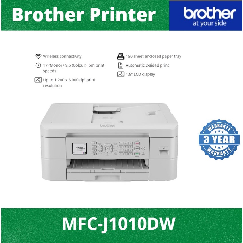 Brother MFCJ1010DW Inkjet Printer Multifunction Color A4 wireless