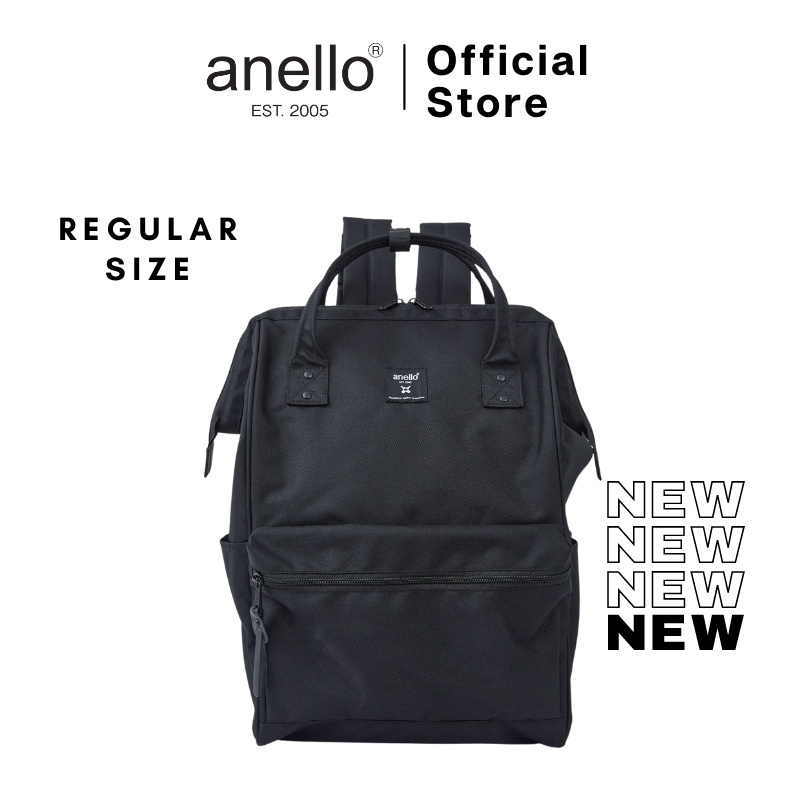 anello Kuchigane Backpack (R) CROSS BOTTLE SOLID (All Black) Shopee