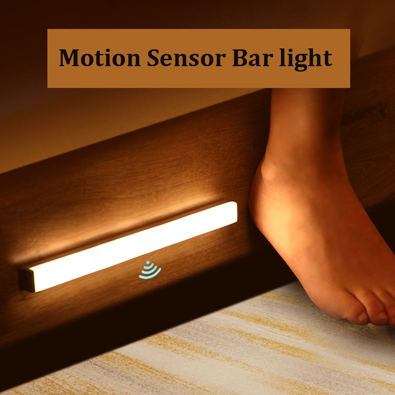 Smart Motion Sensor Night Light 10 LEDs 190mm Human body induction for Bed Cabinet Wardrobe Wall Lamp