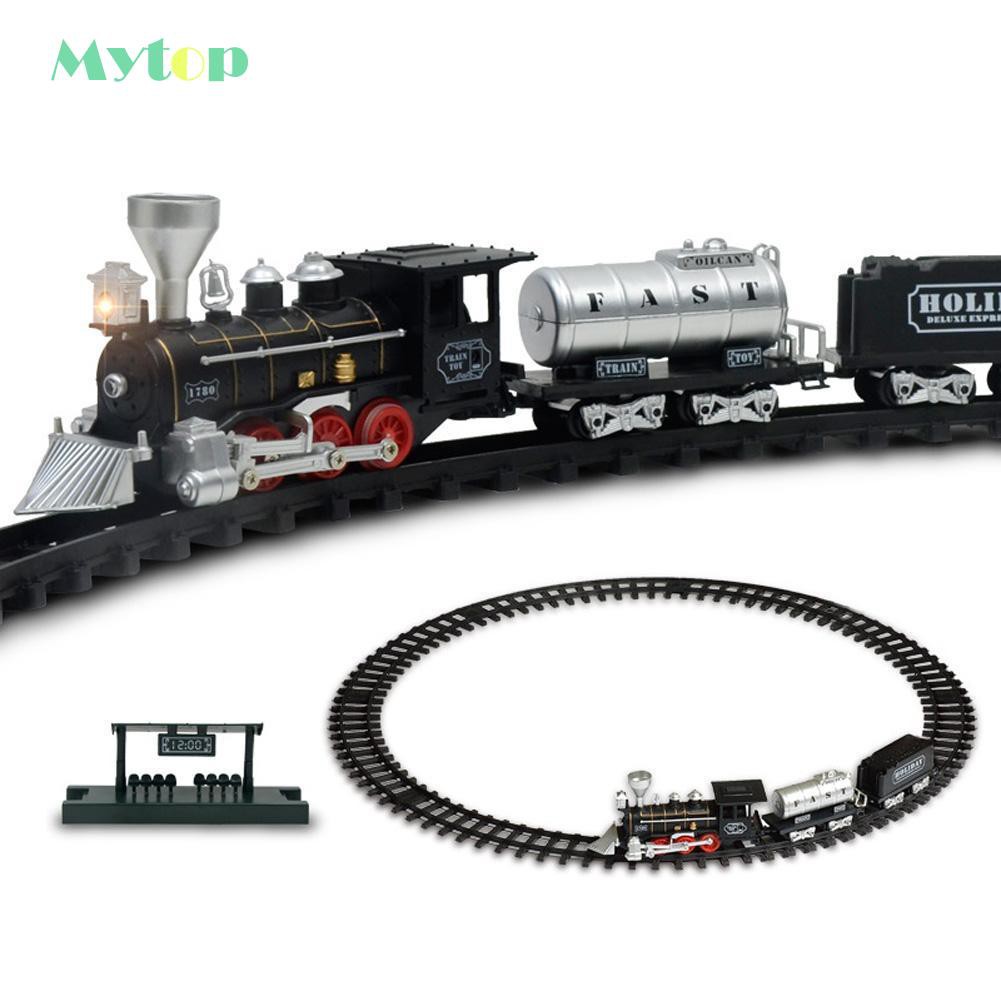 electric train set with smoke