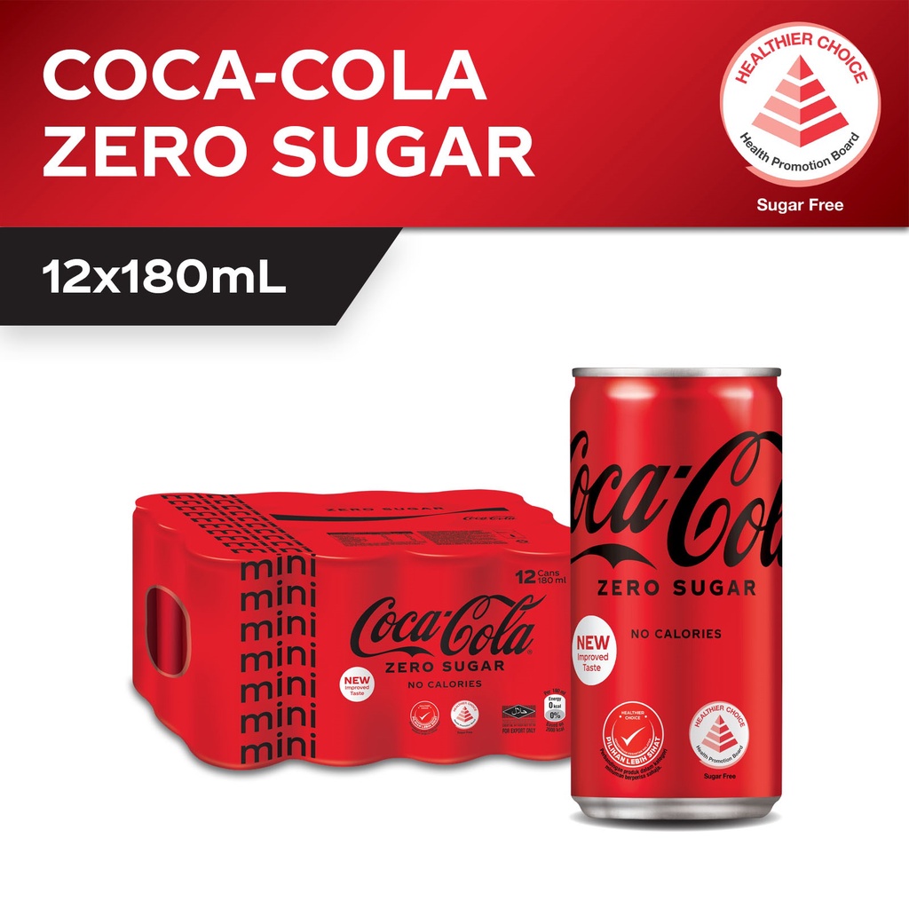 CocaCola Zero Mini Cans (12 x 180ml) Shopee Singapore