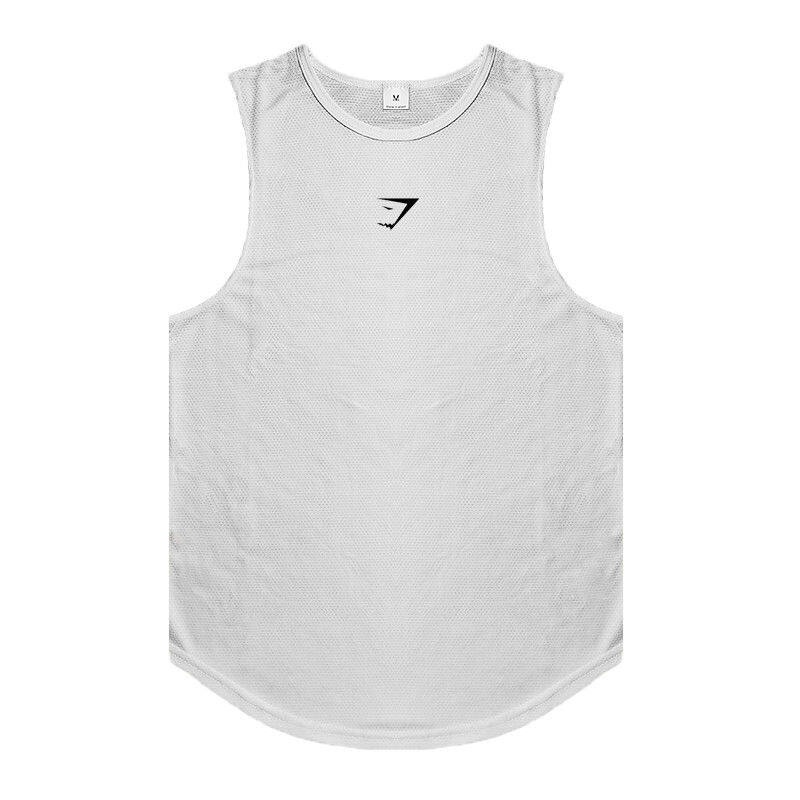 Image of Muscleguys gymshark Mens Gym Workout mesh Breathable dry quick Vest Tops basketball fashion Causal Singlets #7