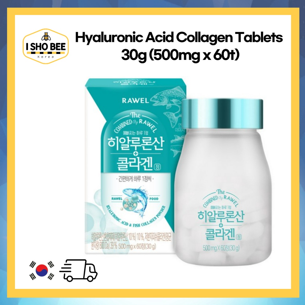 [ISHOBEE] RAWEL Hyaluronic Acid Collagen Tablets 30g (500mg x 60t