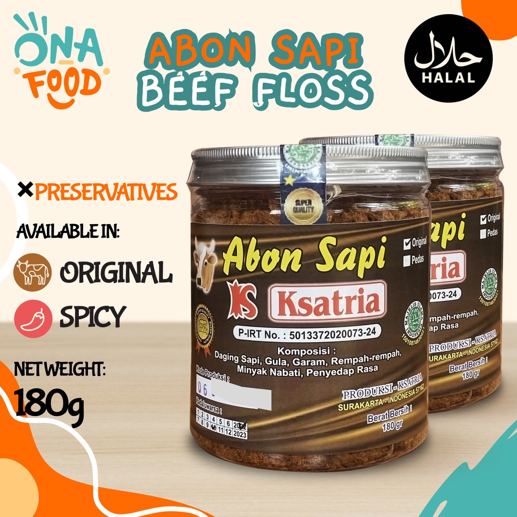 [Halal] Ksatria Abon Sapi (Beef floss) Indonesian Original Beef Floss