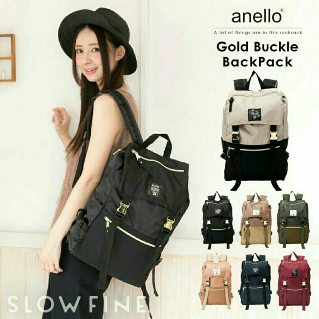 anello gold buckle backpack