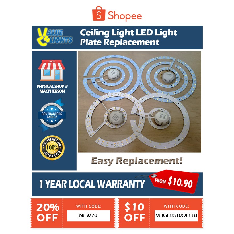 24W / 36W LED Light Plate Replacement Kit for Ceiling Light with LED