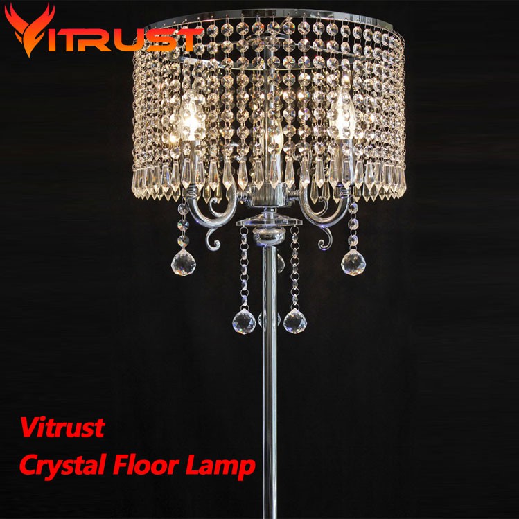 Luxury K9 Crystal Floor Lamps For Living Room Modern Floor