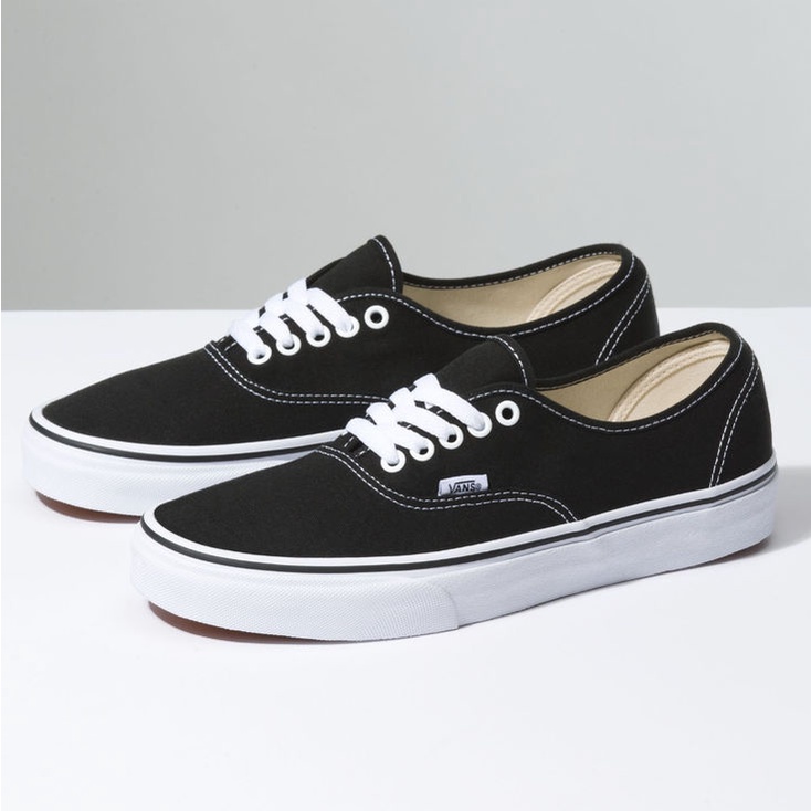 vans authentic black white