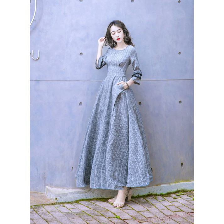  Baju  Kurung  Peplum  Jubah  Dress  Elegant Women Lady Long 