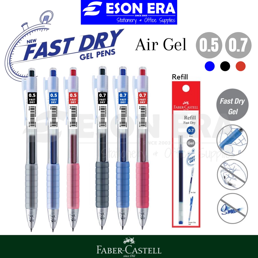 FaberCastell Air Gel / Fast Gel Retractable Gel Pen Refillable 0.5mm
