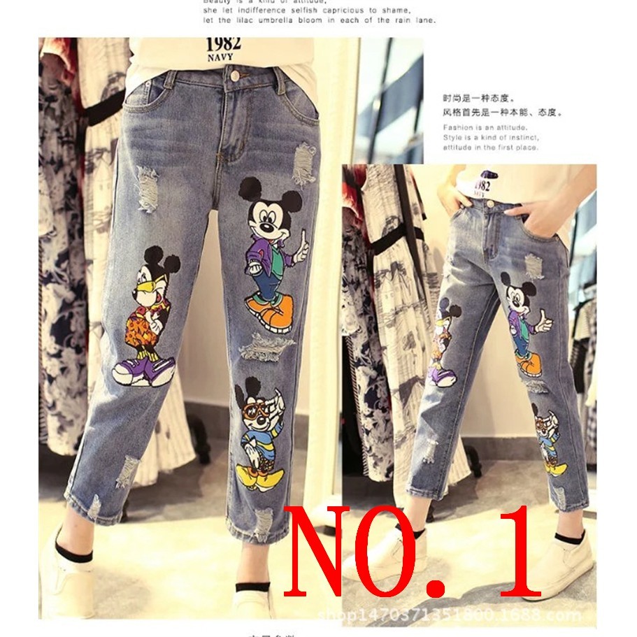 womens mickey jeans