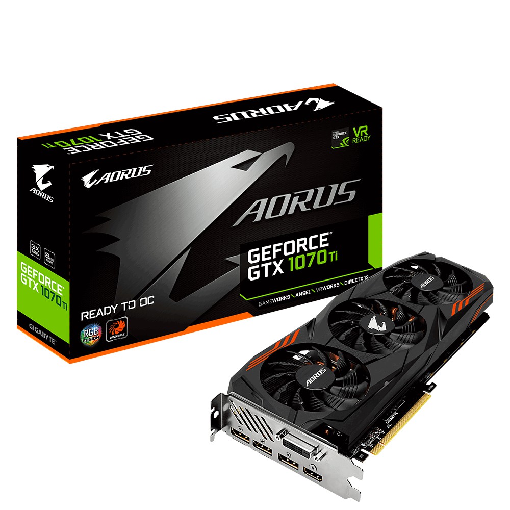 Brand New Gigabyte Geforce Gtx 1070 Ti Aorus 8gb Gddr5 Gv N107taorus 8gd Video Card Hdmi Shopee Singapore