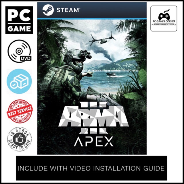 Pc Game Arma 3 Apex Contact Dlc Included Offline Version