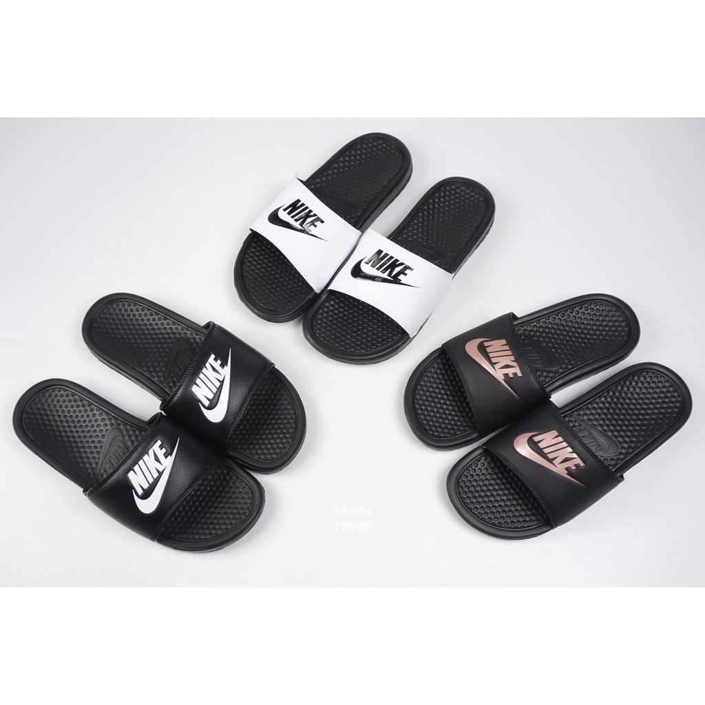 nike benassi black and gold