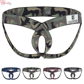 Undedrwear G-String Breathable Polyester M~XL Underpants Men's Sexy Low Rise Camouflage Jock Strap T-Back Thong