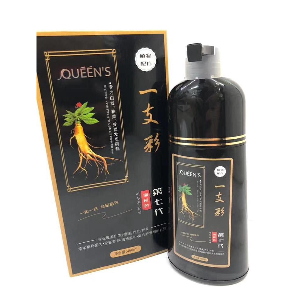 Queen S Hair Dye Shampoo A Black A Wash Black Hair Dye 460ml Shopee Singapore