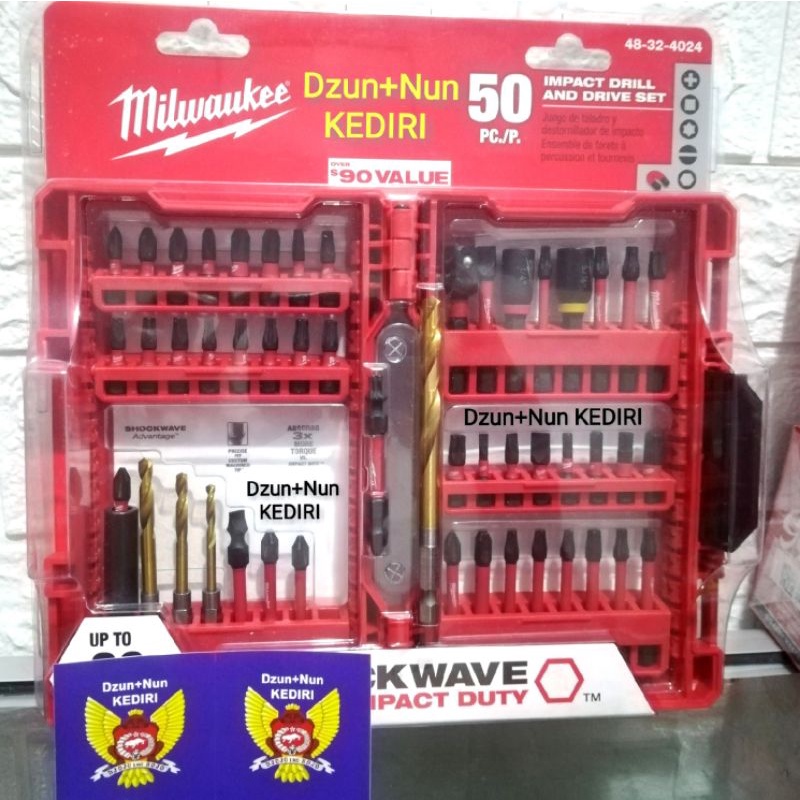 Screwdriver Bit And Drill Milwaukee Shockwave Impact Duty Set Of 50 Pcs