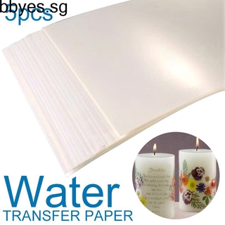 bbyes 5pcs New Clear/White A4 Water Slide Decal Paper Inkjet Waterslide Transfer Paper
