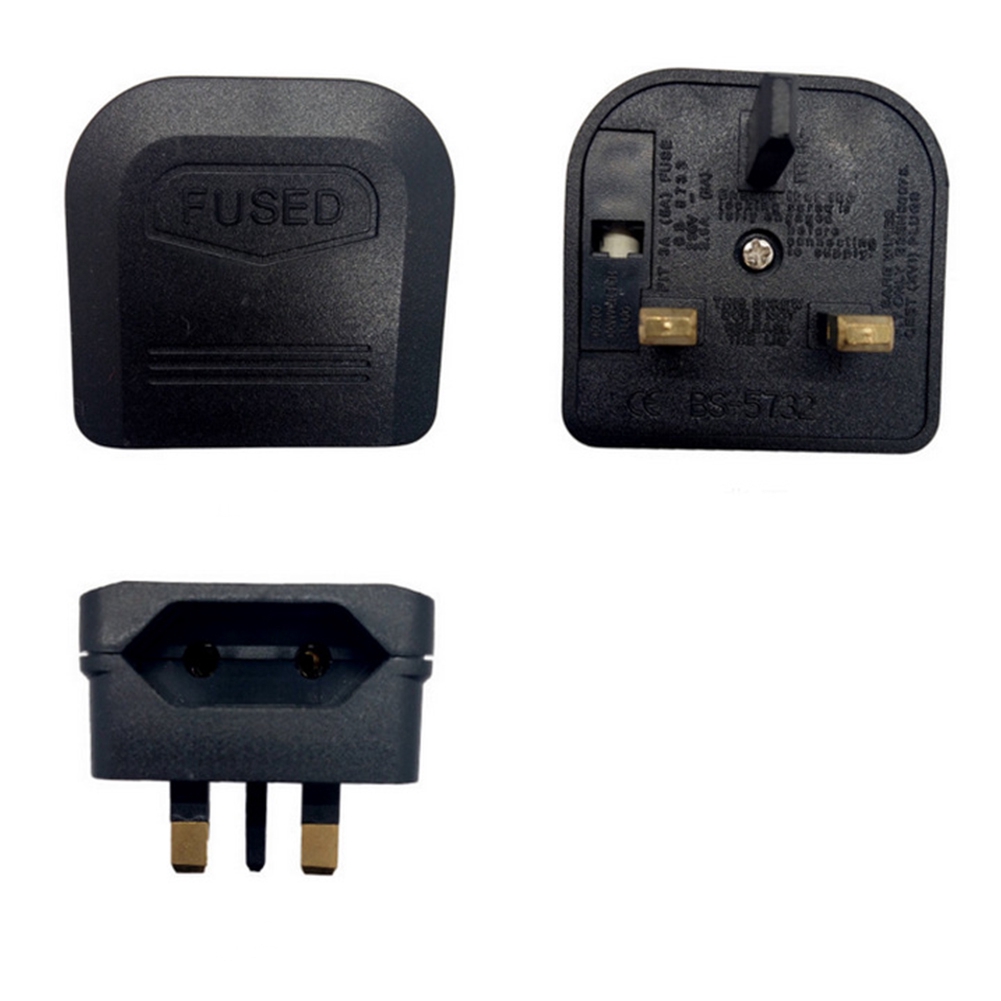 euro 2 pin to uk 3 pin adapter