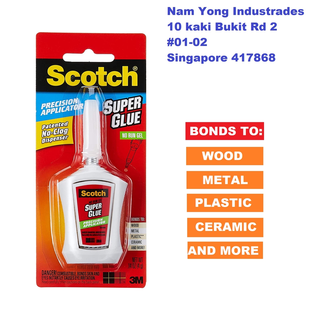 3m Scotch Super Glue Gel In Precision Applicator 4g Shopee Singapore