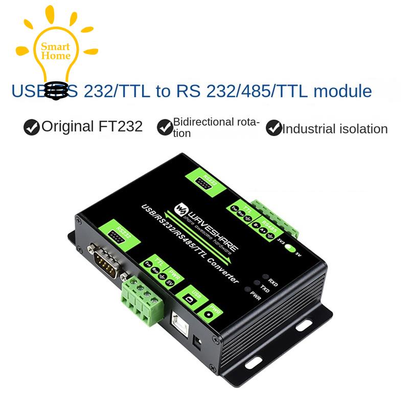 Waveshare USB/RS232/TTL to RS232/485/TTL ule Bidirectional Mutual to ...