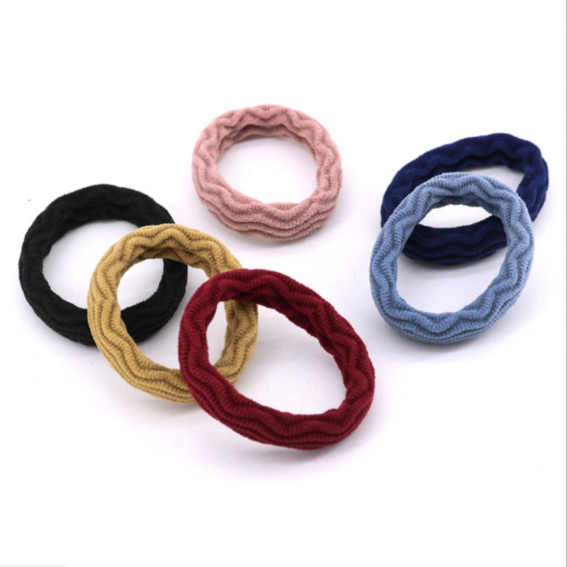 5Pcs Korean Fashion Wave Strong Elastic Hair Bands Rubber Hair Ties Band  Rope for Women Girls Ponytail Holder | Shopee Singapore