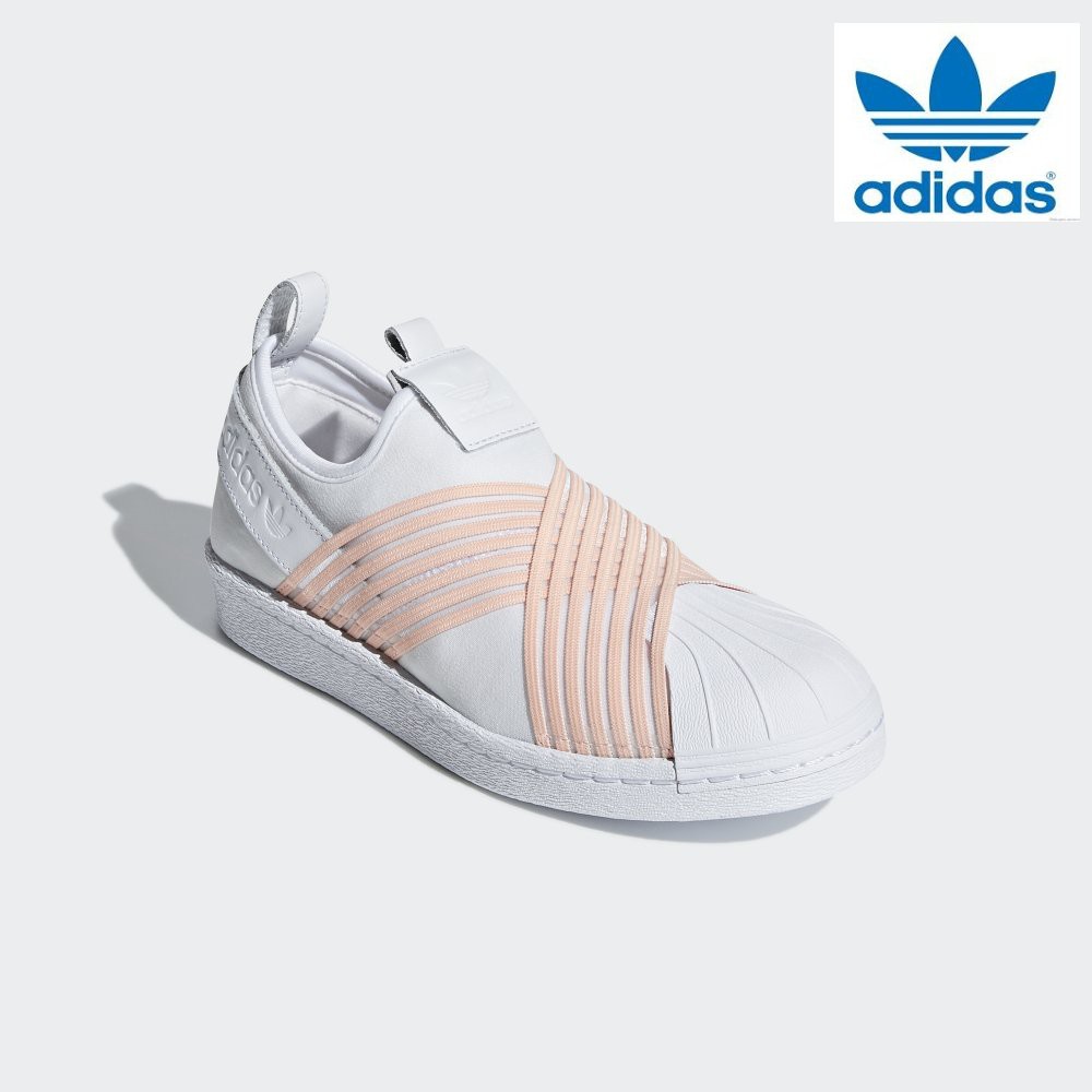 adidas superstar slip on womens Pink