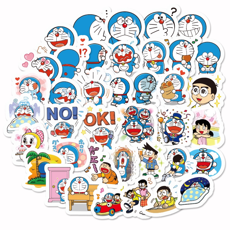 40pcs Creative kawaii doraemon  stickers  decorative DIY 