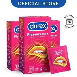 Image of [Bundle of 3] Durex Pleasuremax (Ribbed & Dotted) Condoms 12s
