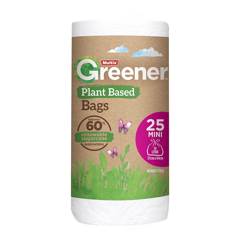 Multix Greener Plant Based Kitchen Tidy Bag, Mini, 25 bags Shopee