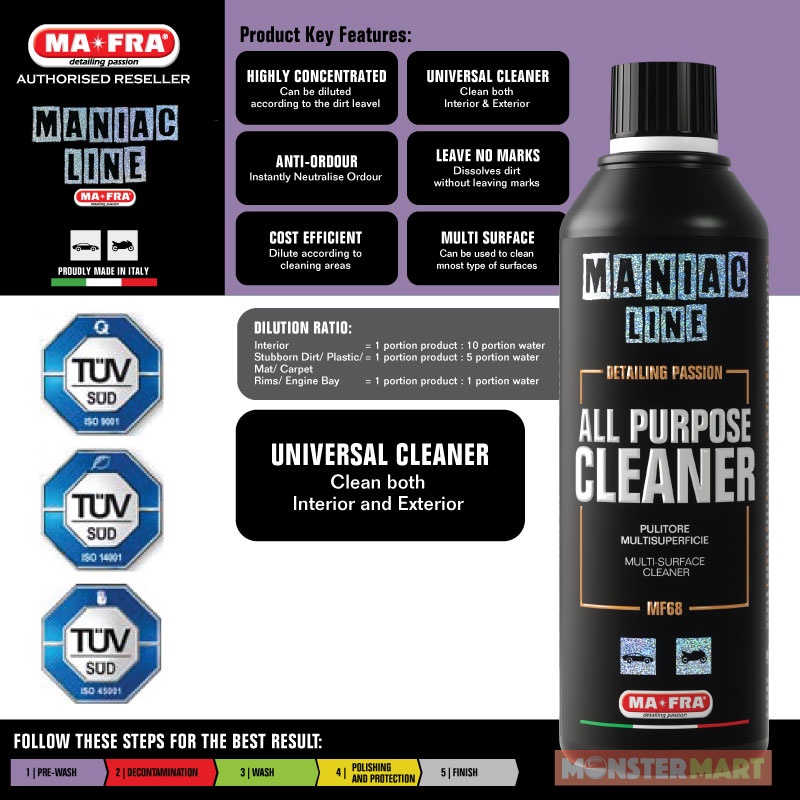 Mafra Maniac Line All Purpose Cleaner APC 500ml (Multi Purpose Cleaner