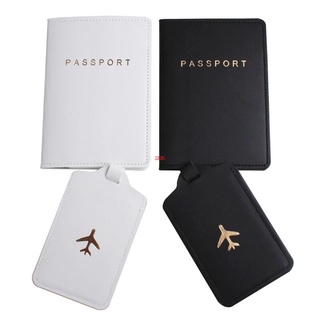 seng 4pcs Portable Travel Passport Card Cover with Luggage Tags Holder Case Protector
