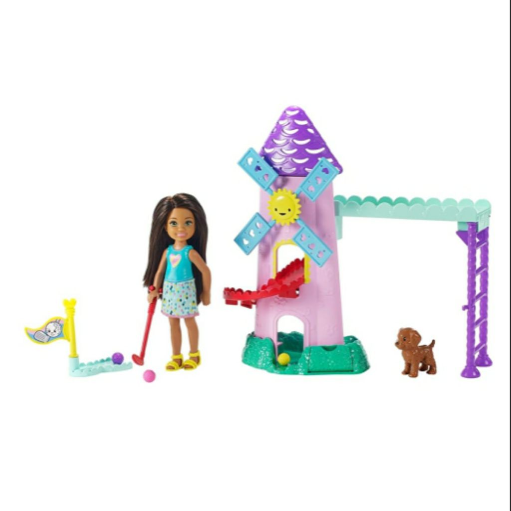 barbie club chelsea flips & fun skate ramp playset