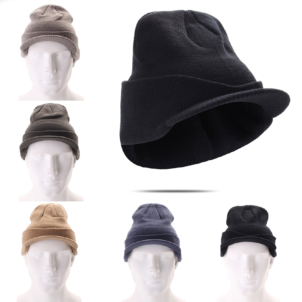 ladies peaked beanie hats