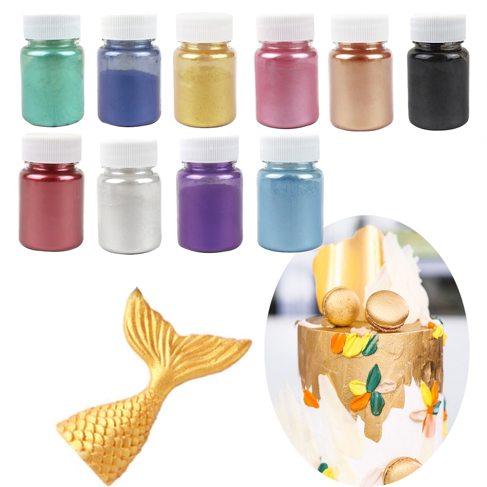 15g Pc Edible Gold Powder Mousse Cake Fondant Macaron Chocolate Decoration Glitter Powder Silver Pearl Powder Baking Color Dust Shopee Singapore