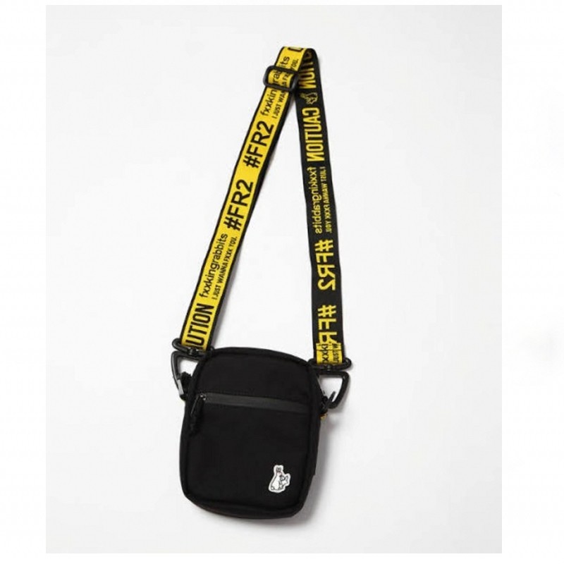 Fr2 Fxxking Rabbits Logo Tape Sling Bag Medium Large Yellow Black Asc3302 Shopee Singapore