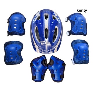 QX_ Kids Children Roller Skates Bike Safety Helmet Knee Elbow Wrist Guard Pad Set #7