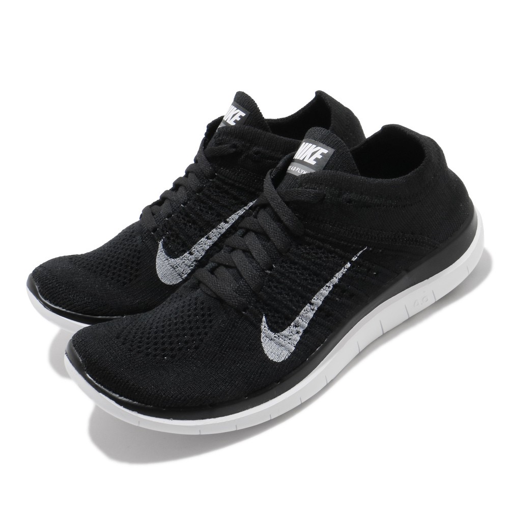 nike free 4.0 flyknit women's black